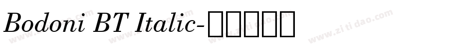 Bodoni BT Italic字体转换